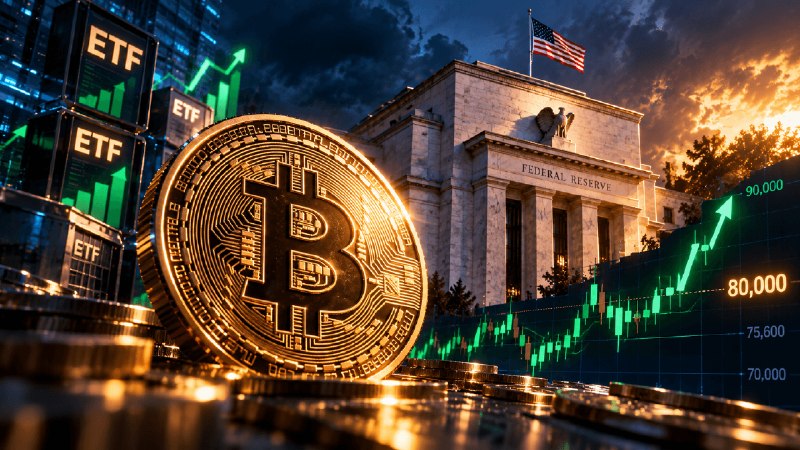 بيتكوين قرب 80,000 دولار قبيل قرار الاحتياطي الفيدرالي مع عودة الطلب على الصناديق المتداولة